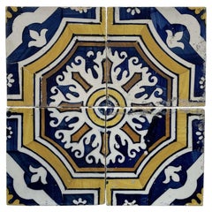 Earthenware - Set of 24 tiles - 19th century