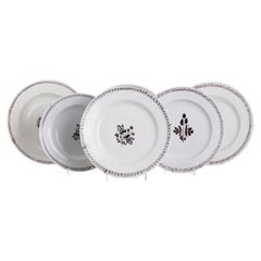 Earthenware - Six earthenware plates from Viana - 19th century