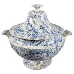 Earthenware Soup Tureen Signed David Johnston In Bordeaux