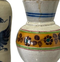 Earthenware - Talavera earthenware mango and vase - 19th century