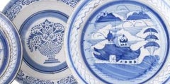 Earthenware - Three Miragaia earthenware plates - 19th century