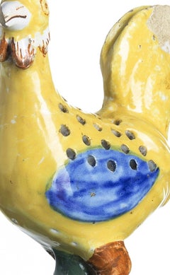 Earthenware - Toothpick holder in earthenware 'chicken' shape - 19th century