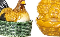 Earthenware - Two earthenware tureens in the shape of a 'chicken'