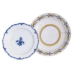 Earthenware - Two Rocha Soares earthenware plates - 18th century