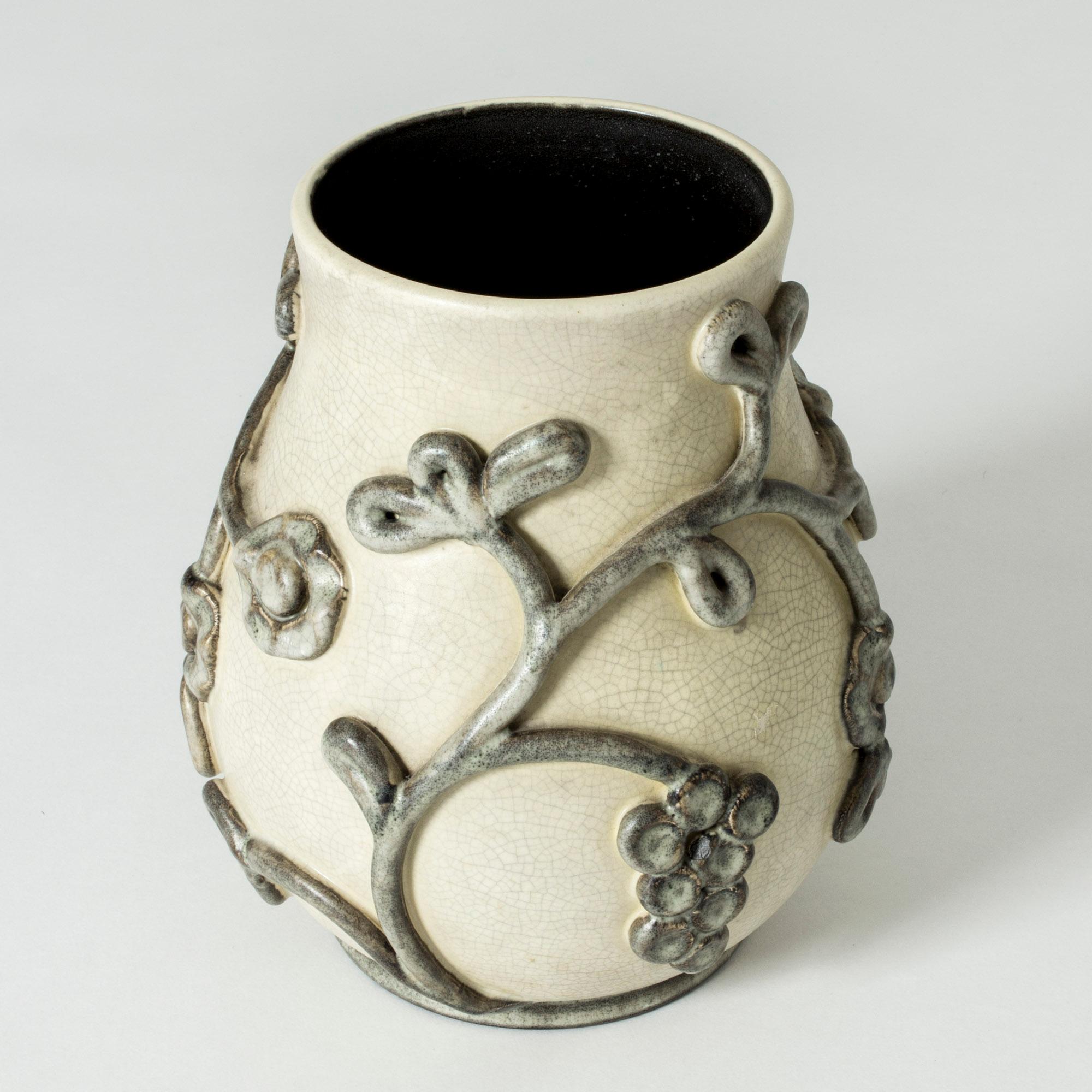 Swedish Earthenware Vase by Eva Janke-Björk for Bo Fajans, Sweden For Sale