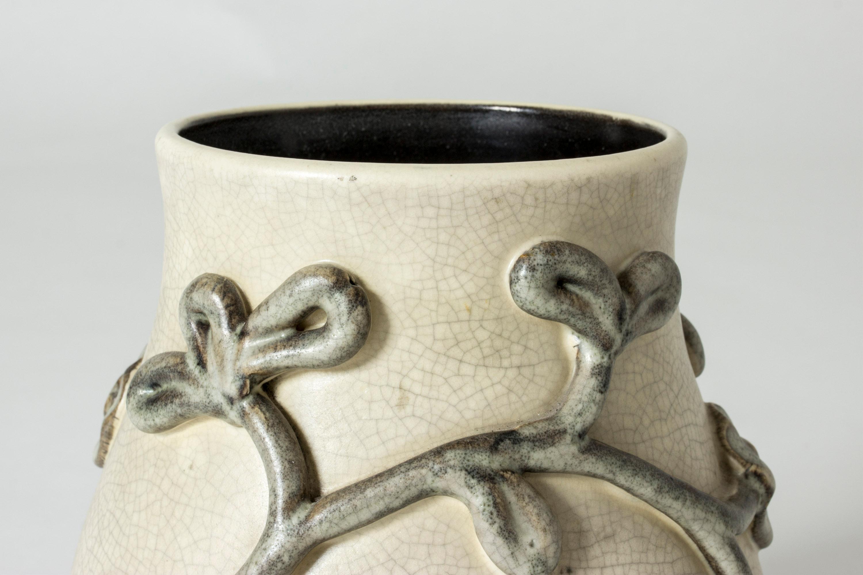 Earthenware Vase by Eva Janke-Björk for Bo Fajans, Sweden In Good Condition For Sale In Stockholm, SE