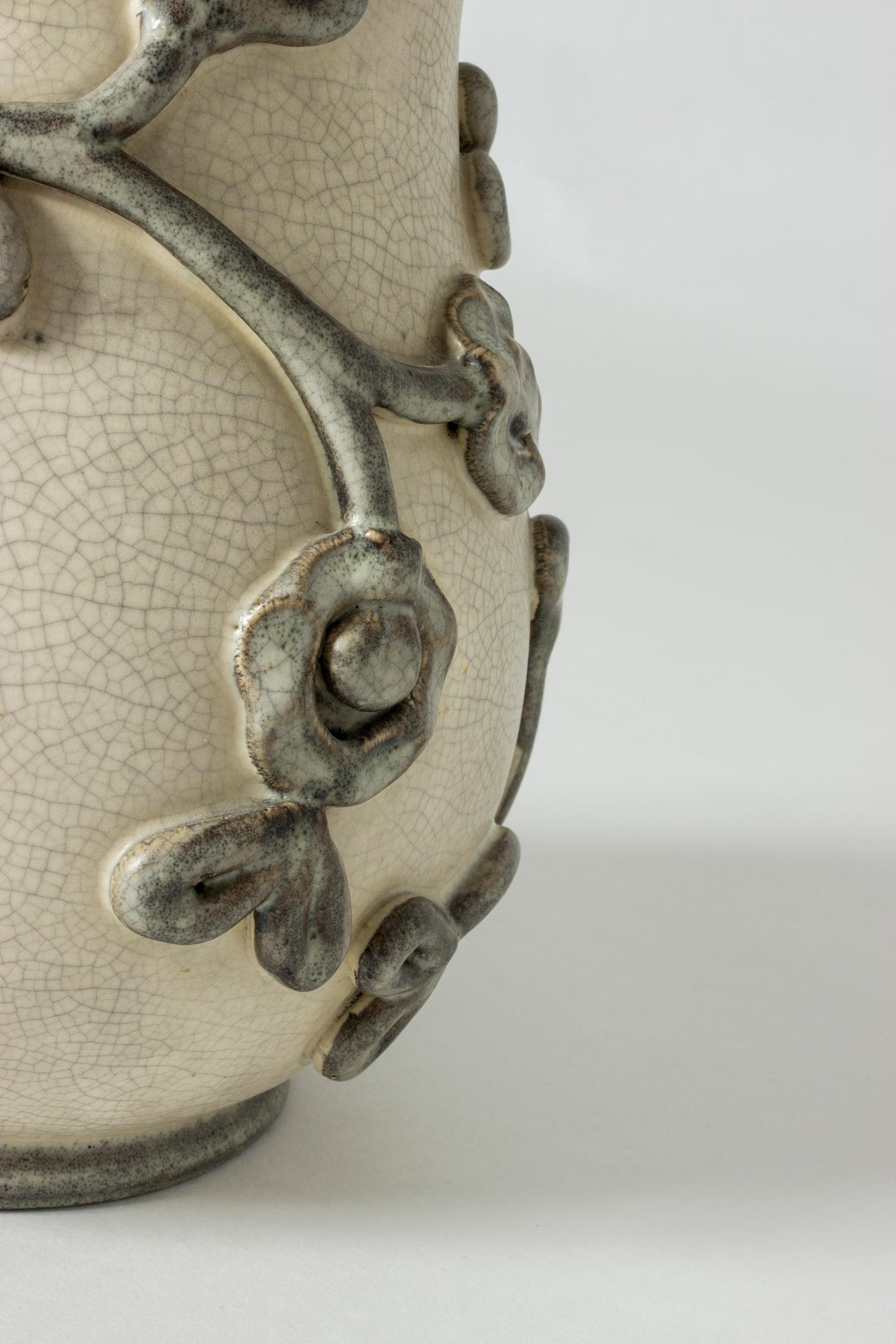 Mid-20th Century Earthenware Vase by Eva Janke-Björk for Bo Fajans, Sweden For Sale
