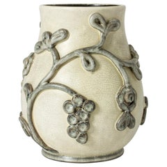 Vintage Earthenware Vase by Eva Janke-Björk for Bo Fajans, Sweden