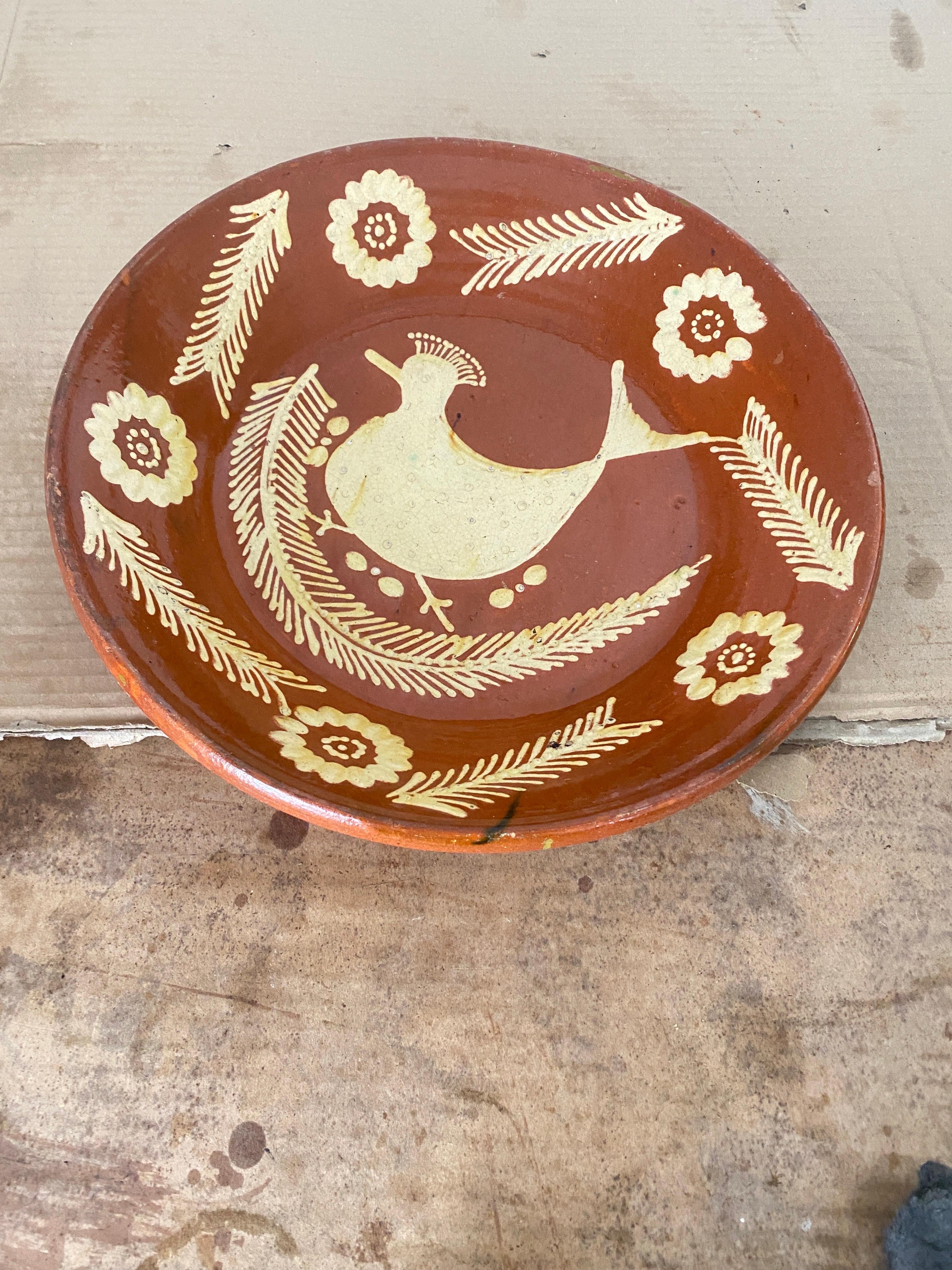 Earthenware Vide Poche Decorative Dish Representing a Bird  Brown Color For Sale 2