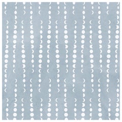 Earthlight Designer Wallpaper in Helium 'White and Soft Aqua Blue'