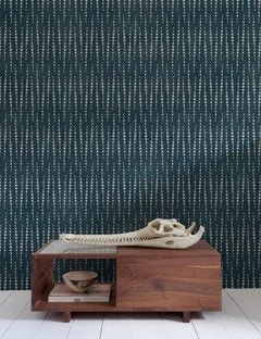 Earthlight Designer Wallpaper in Spruce 'Forest Green and Neutral Tan'