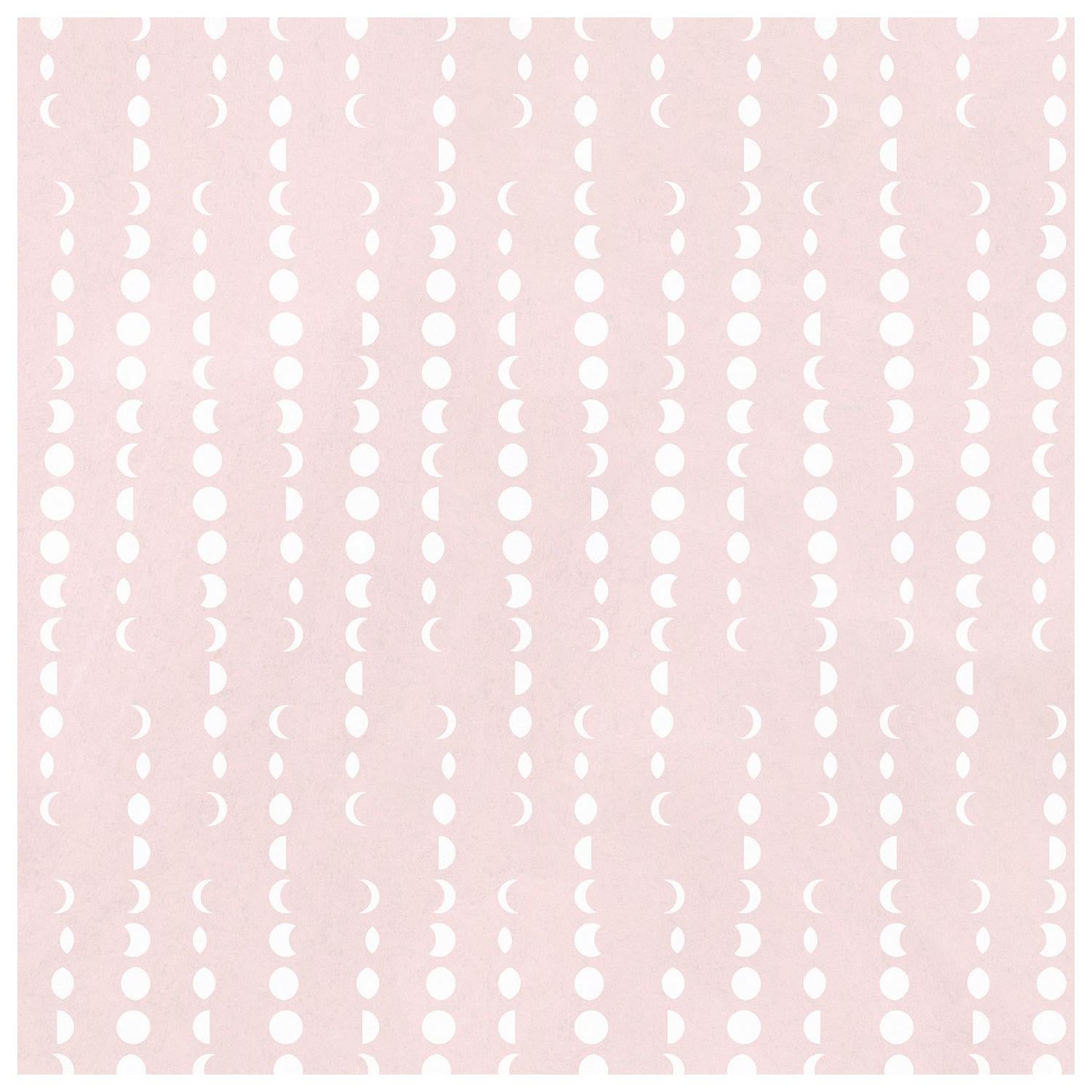 Earthlight Designer Wallpaper in Stella 'Light Pink and Soft White' For Sale