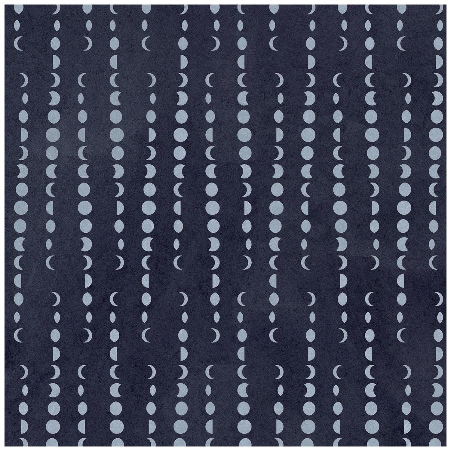Earthlight Designer Wallpaper in Vega 'Pale Blue and Navy Dark Blue'