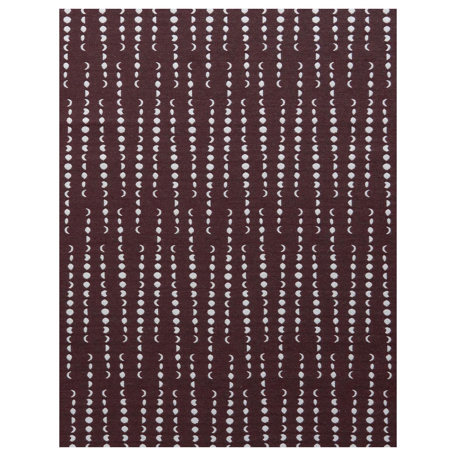 Earthlight Moon Woven Commercial Grade Fabric in Astra, Gray and Burgundy For Sale