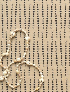 Earthlight Moon Woven Commercial Grade Fabric in Leo, Beige and Black