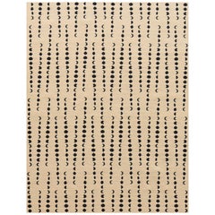 Earthlight Moon Woven Commercial Grade Fabric in Leo, Beige and Black