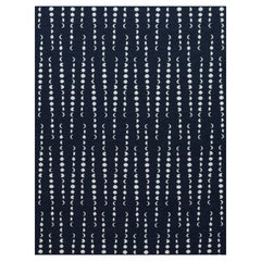 Earthlight Moon Woven Commercial Grade Fabric in Starr, White and Midnight Blue