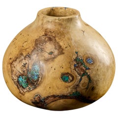 Earthly Treasures No 36, acacia wood & mixed mineral artwork by Morrison Thomas