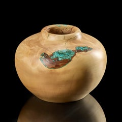 Earthly Treasures No 37, sycamore wood & mixed mineral vase by Morrison Thomas