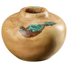 Earthly Treasures No 37, sycamore wood & mixed mineral vase by Morrison Thomas