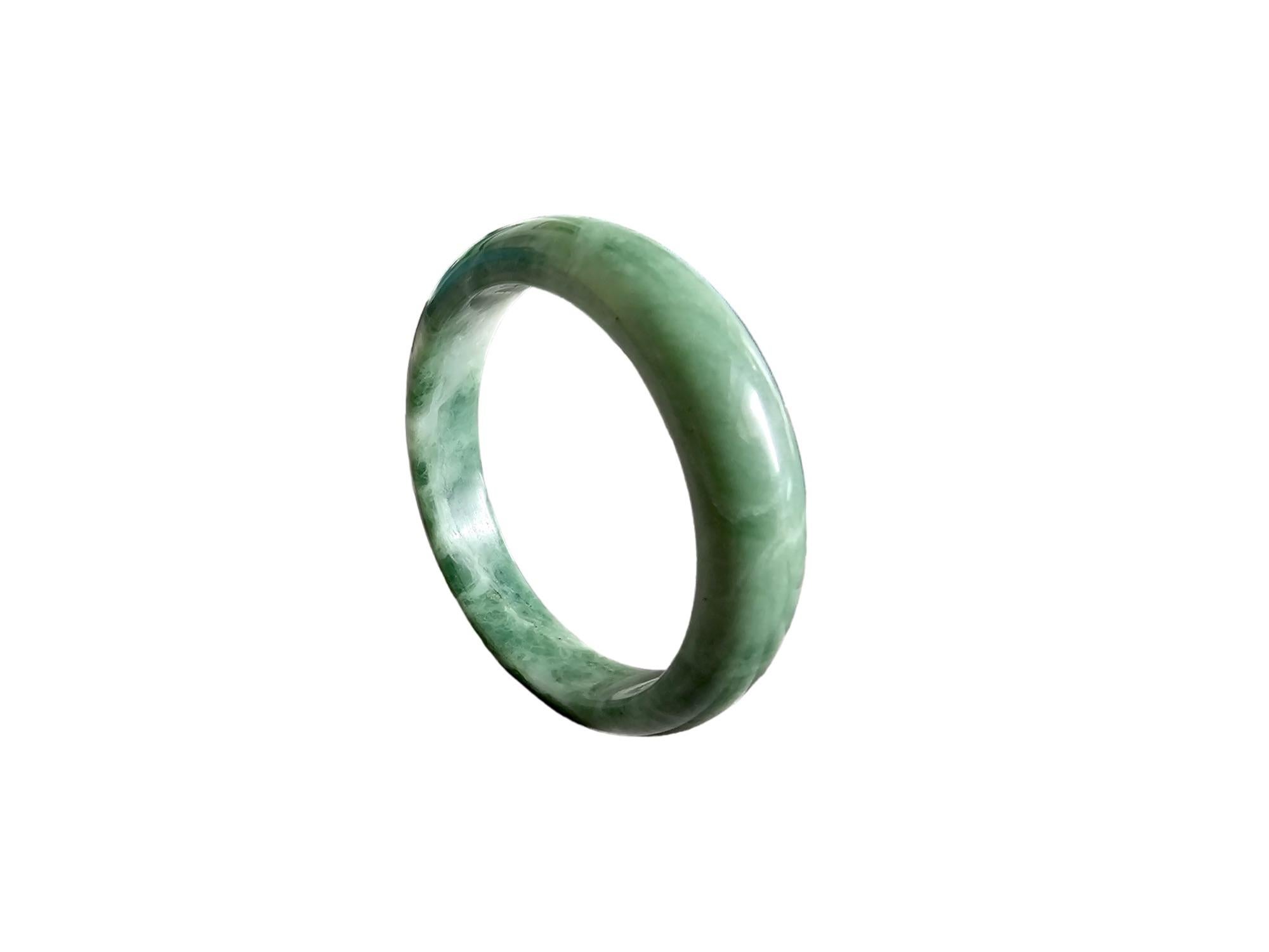 Earth's Burmese A-Jade Bangle Bracelet (MADE IN JAPAN) Green Jadeite 08808 For Sale 4