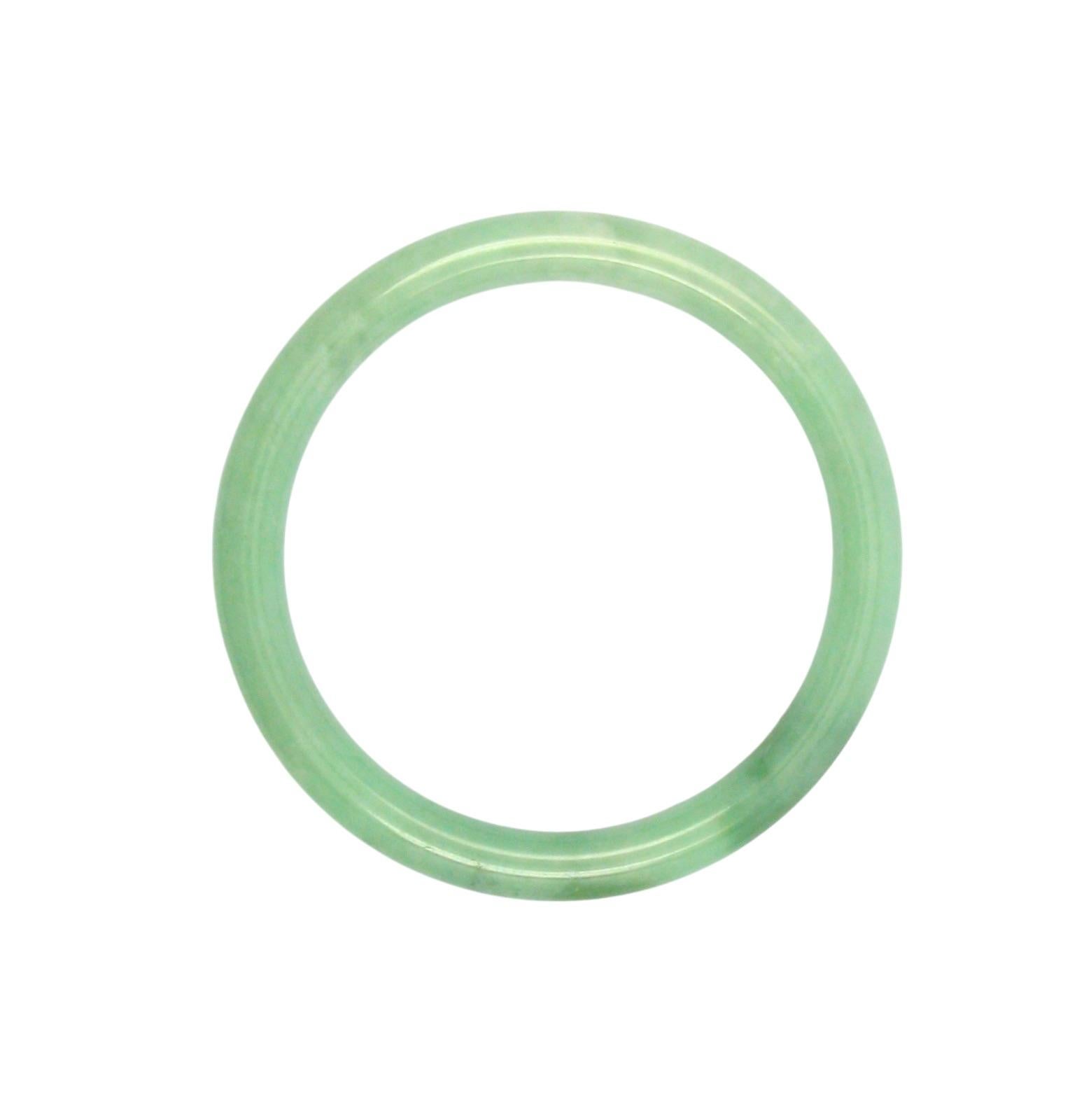 Earths Burmese Green A-Jade Round Bangle Bracelet 08815 For Sale 9
