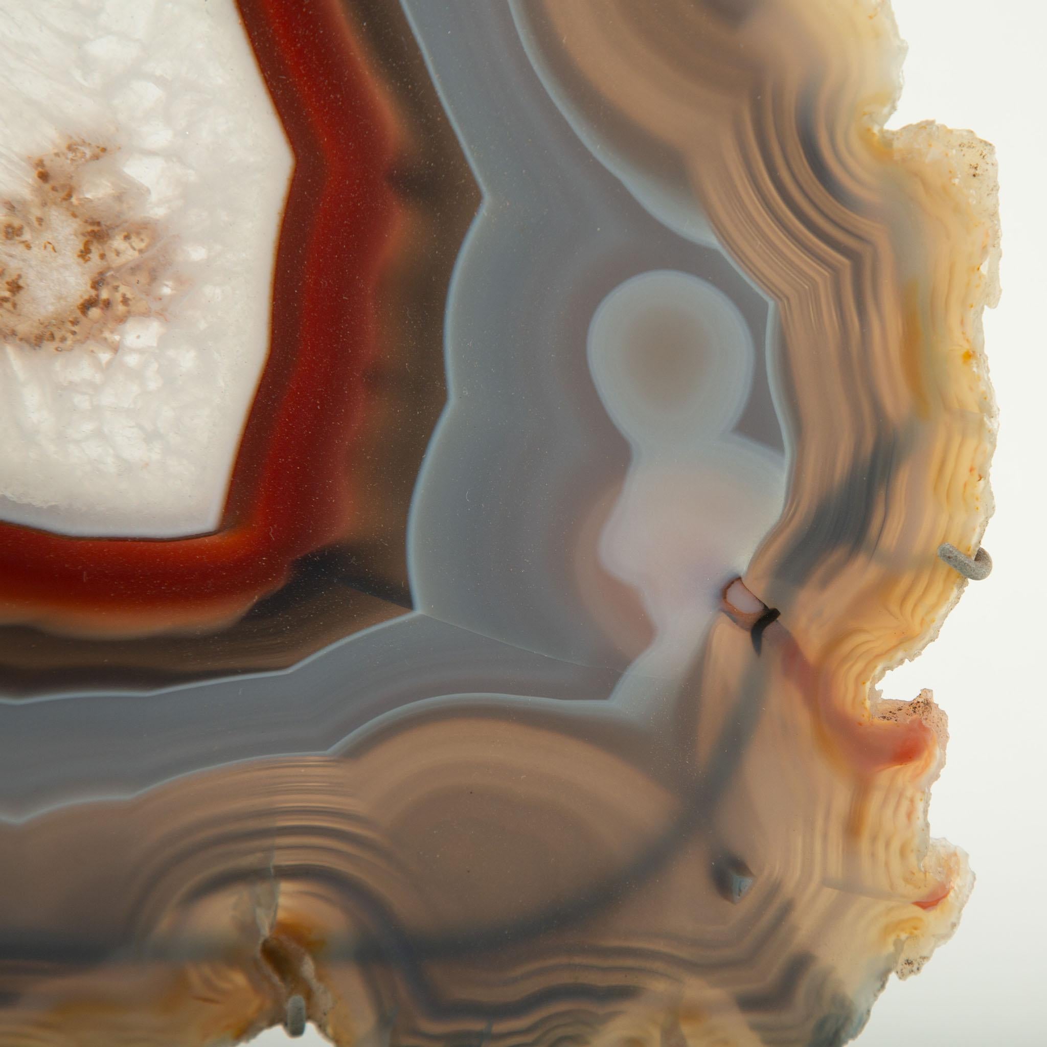 XXIe siècle et contemporain L'œil de la terre : Tranche d'agate montée en vente