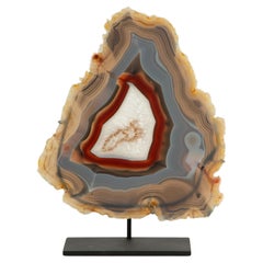 L'œil de la terre : Tranche d'agate montée