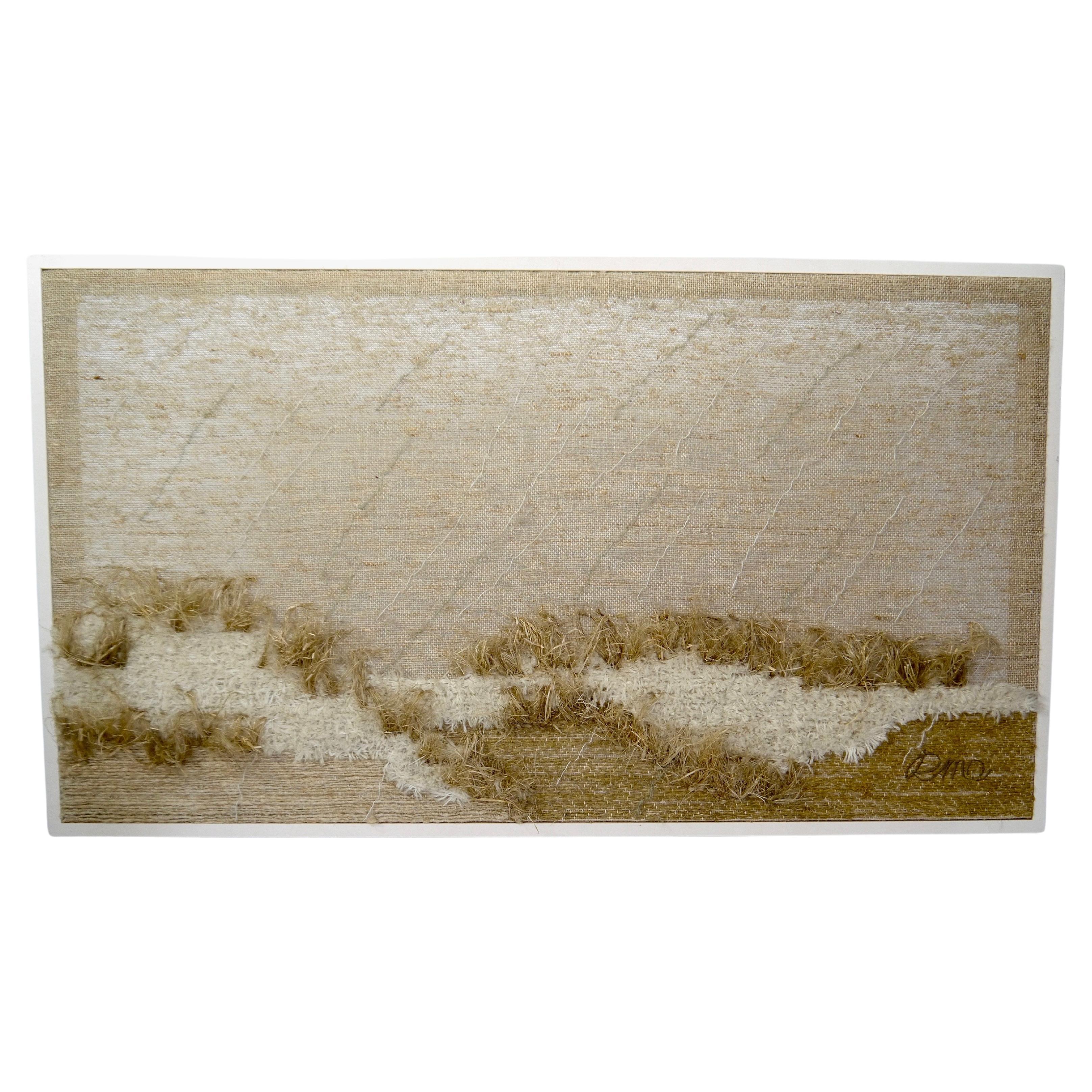 Earthy Colored Framed Wall Tapestry by Riitta-Maija Oksanen, Finland, 1970s