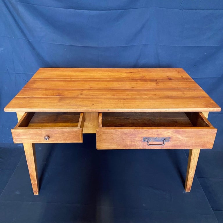 Earthy French 19th Century Natural Pine Desk For Sale 4