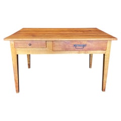 Earthy French 19th Century Natural Pine Desk