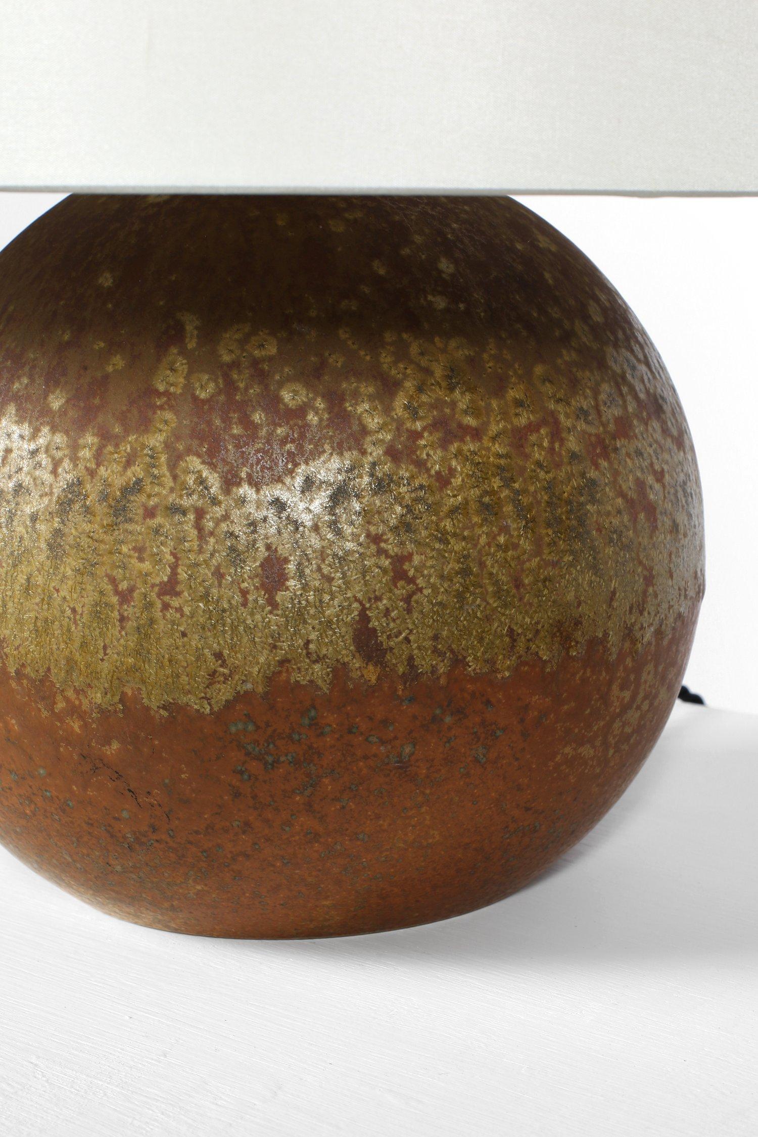 French Earthy Glaze Ceramic Table Lamp