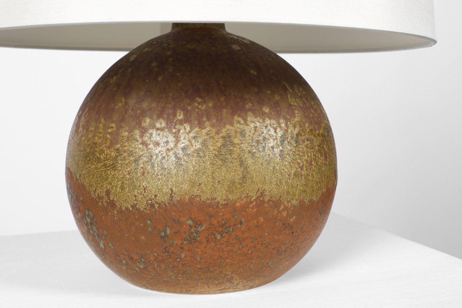 Earthy Glaze Ceramic Table Lamp In Good Condition In London, GB