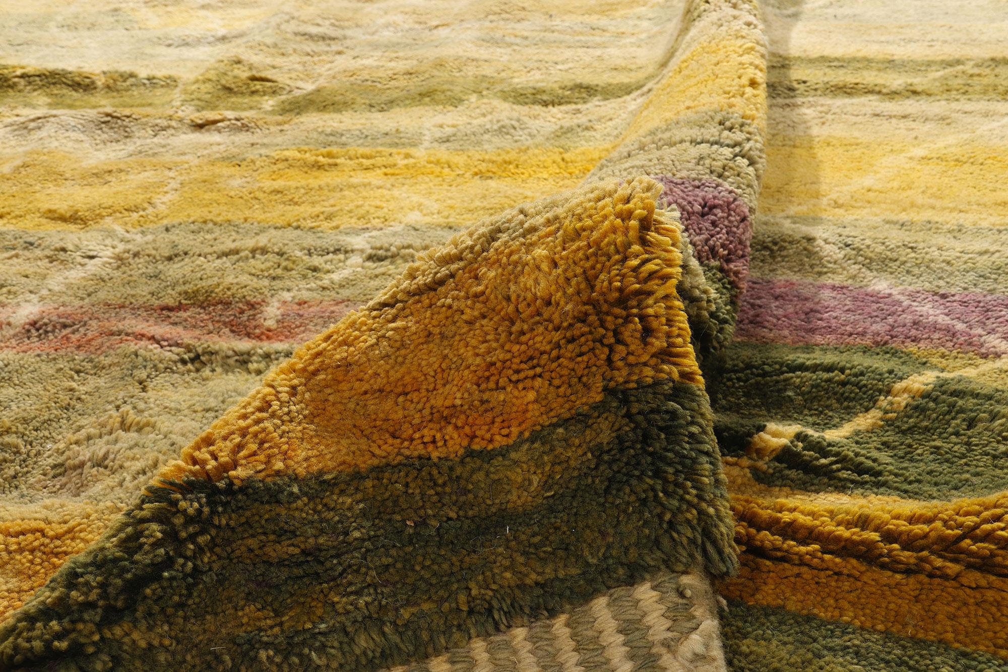 Tapis berbère marocain Beni Mrirt, style moderne organique de couleur terre Neuf - En vente à Dallas, TX