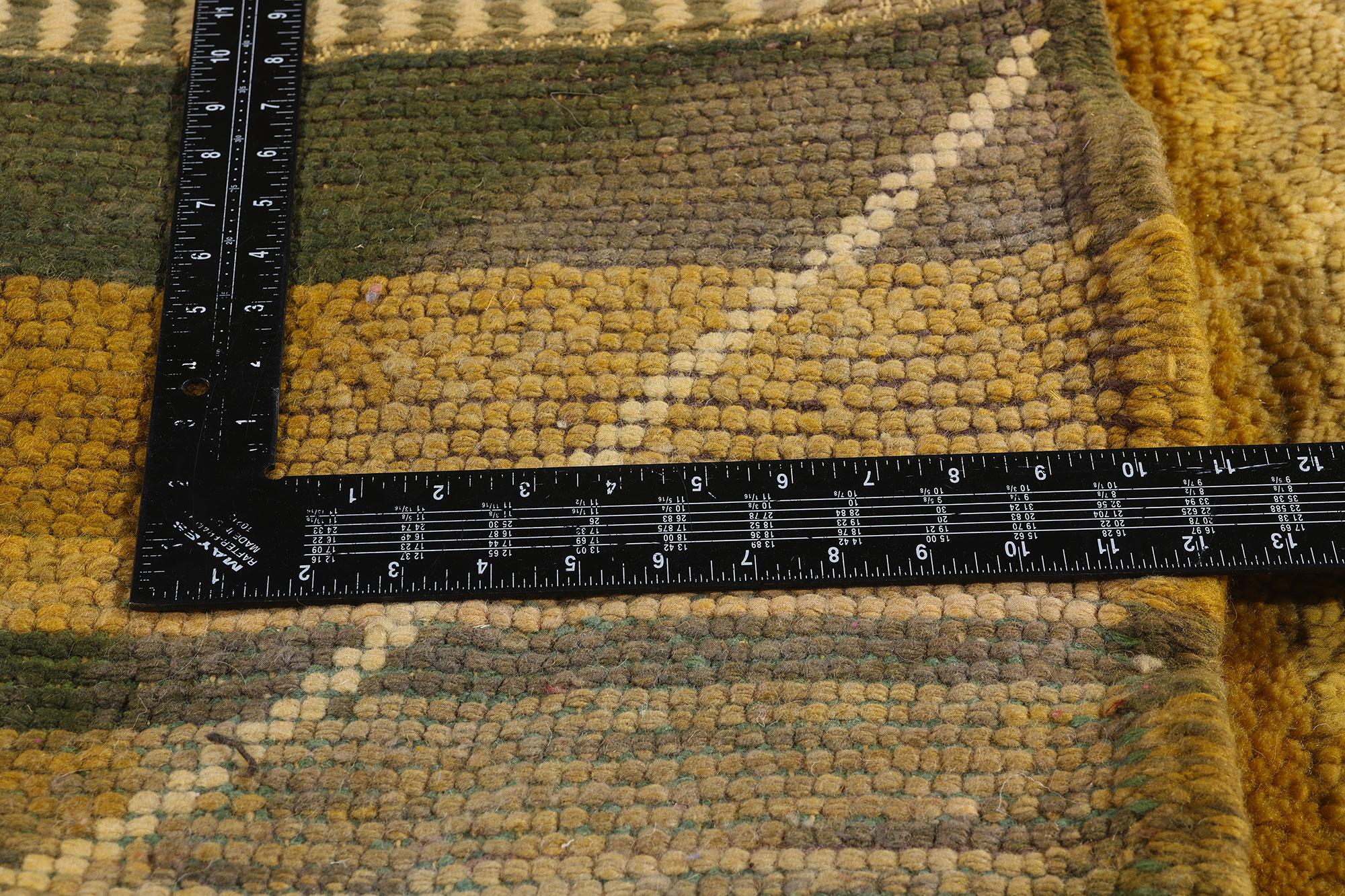 XXIe siècle et contemporain Tapis berbère marocain Beni Mrirt, style moderne organique de couleur terre en vente