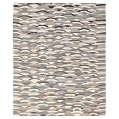 Earthy Tone California Spanish Natural Wool Kilim 12'8''x15'5''