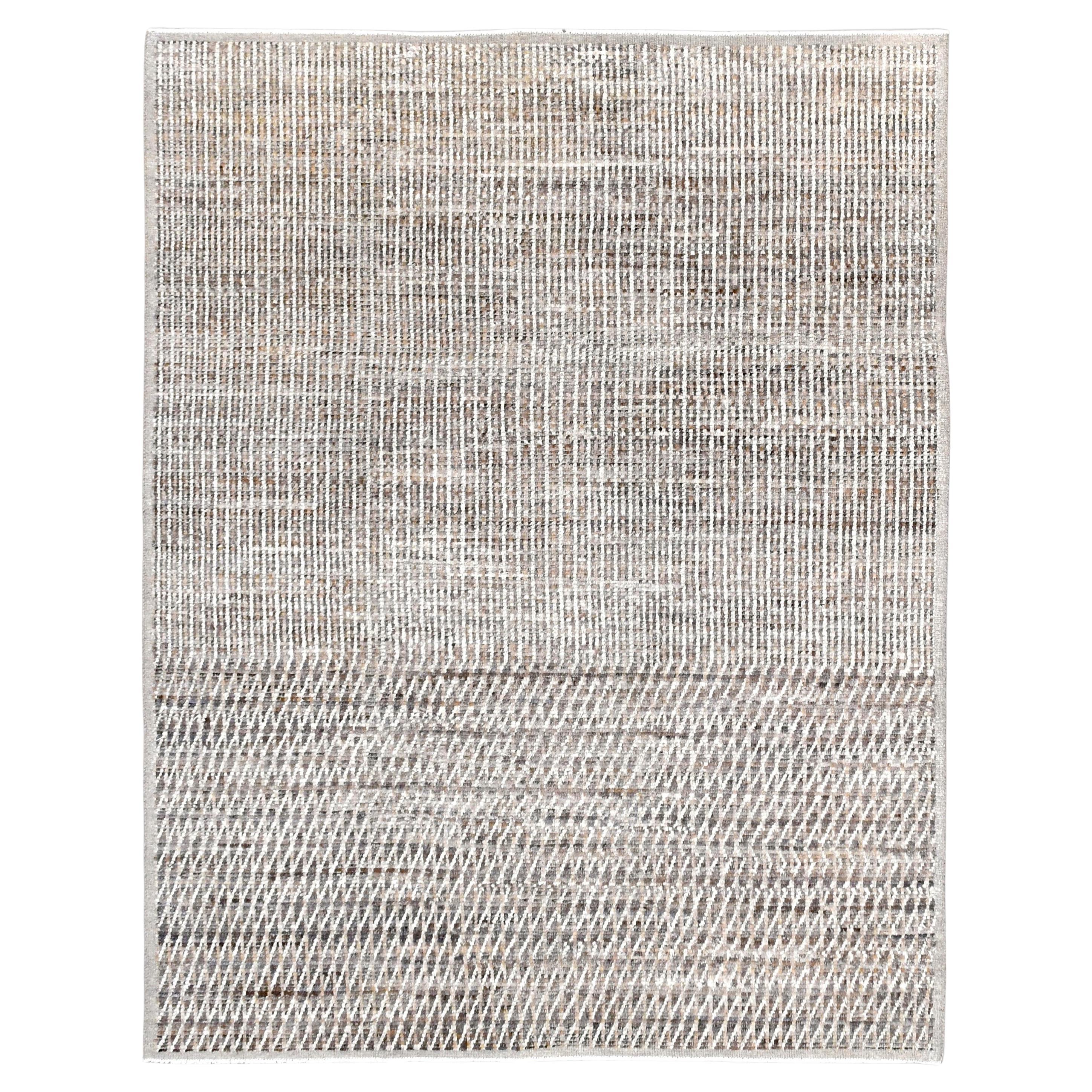 Earthy Toned Modern Textured Rug 8'x10'3 For Sale