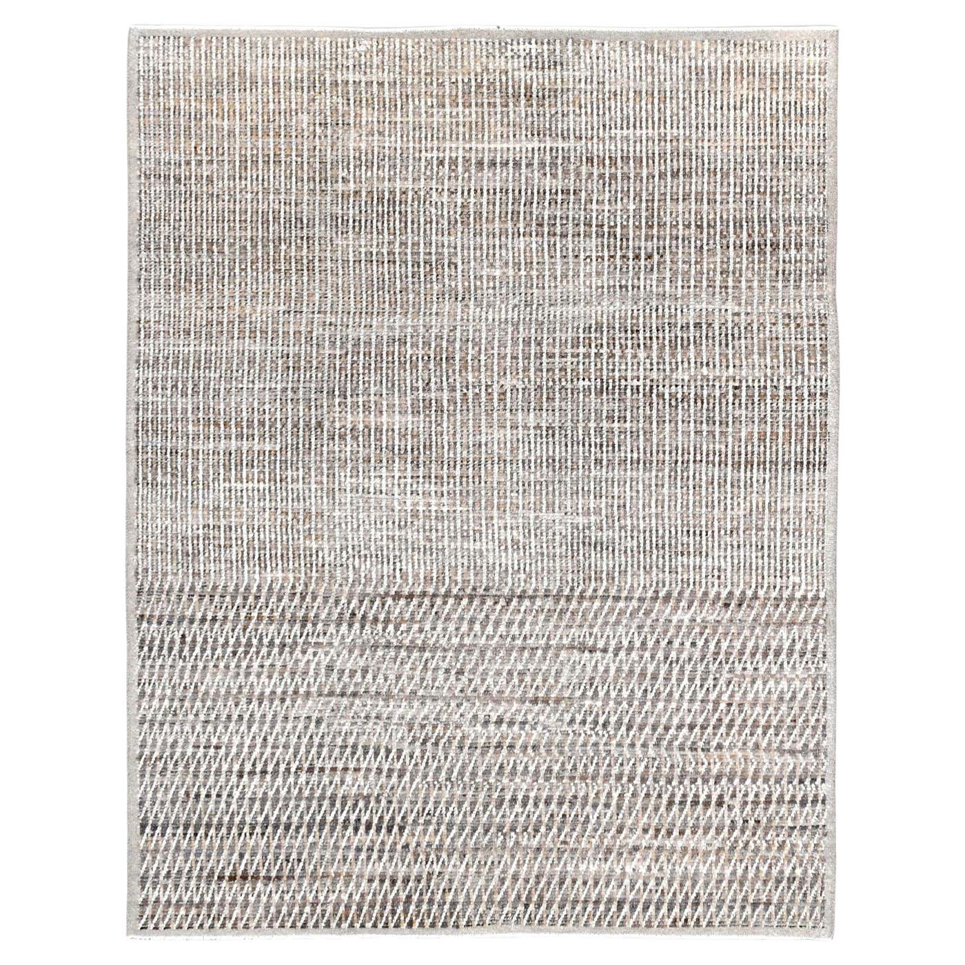Earthy Toned Modern Textured Rug 8'x10'3 For Sale at 1stDibs