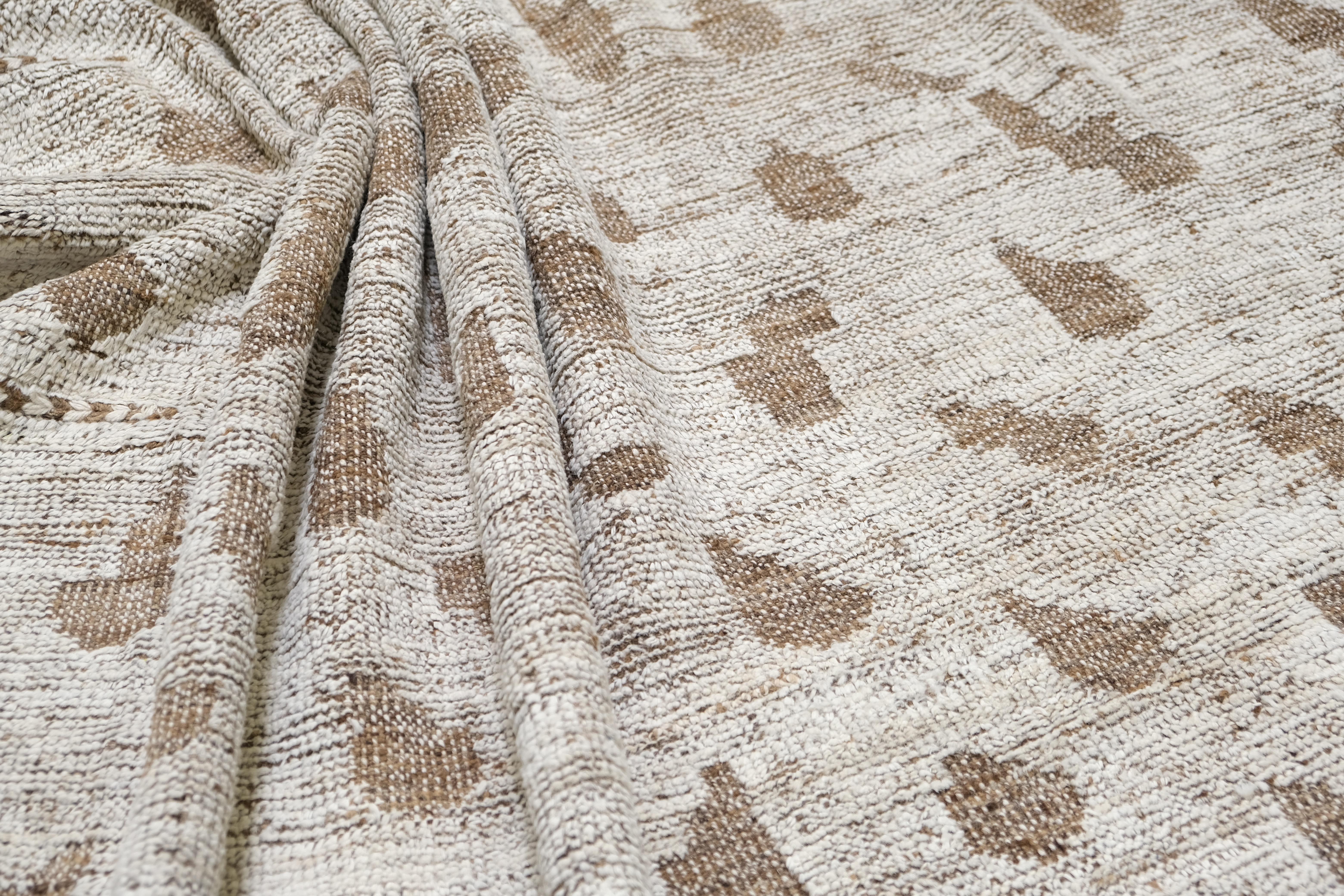 Organic Modern Earthy Toned Modern Tulu Rug 8'7''x9'10'' For Sale