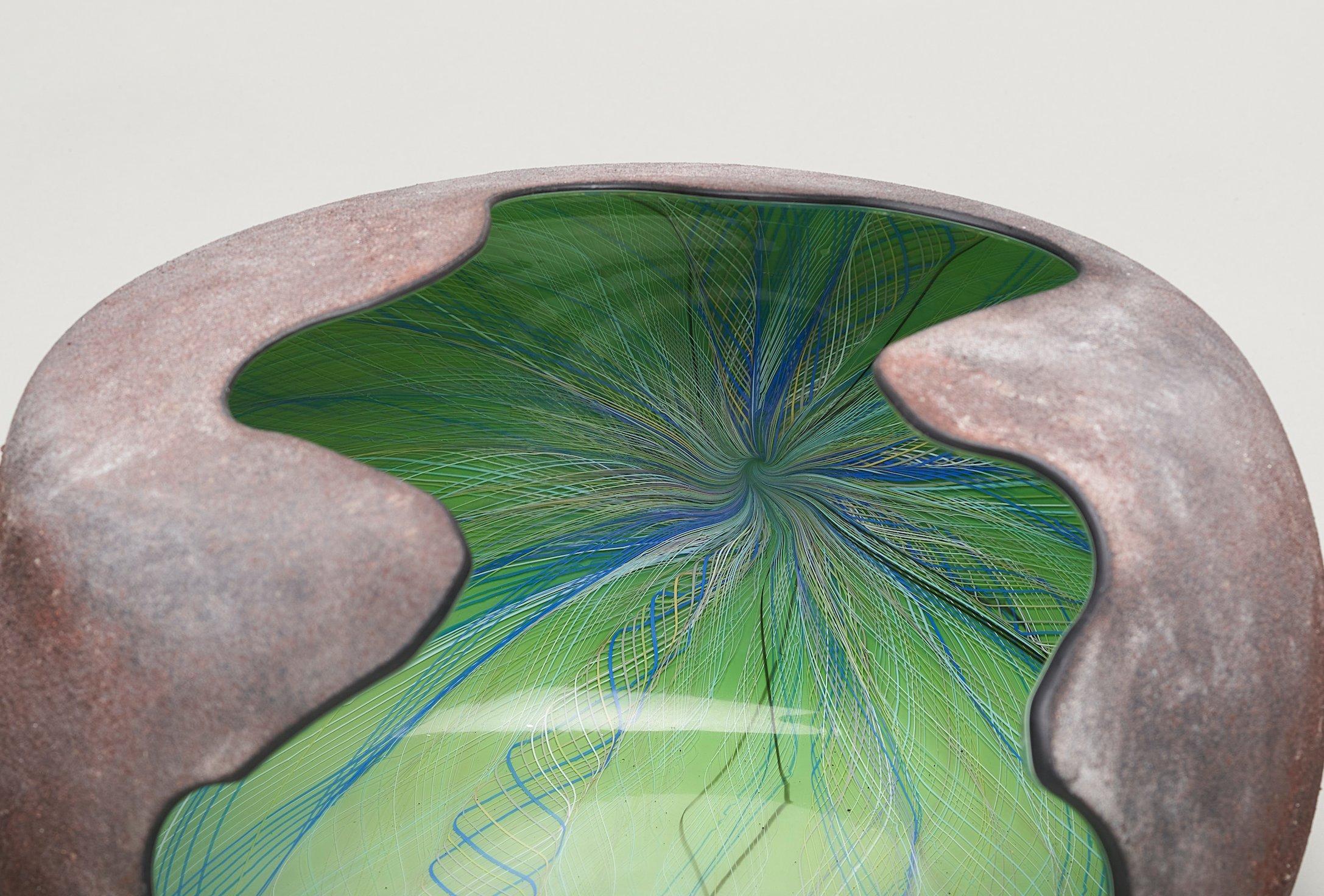 Earthy Wave Zeitgenössische Glasskulptur, Geir Nustad (21. Jahrhundert und zeitgenössisch) im Angebot