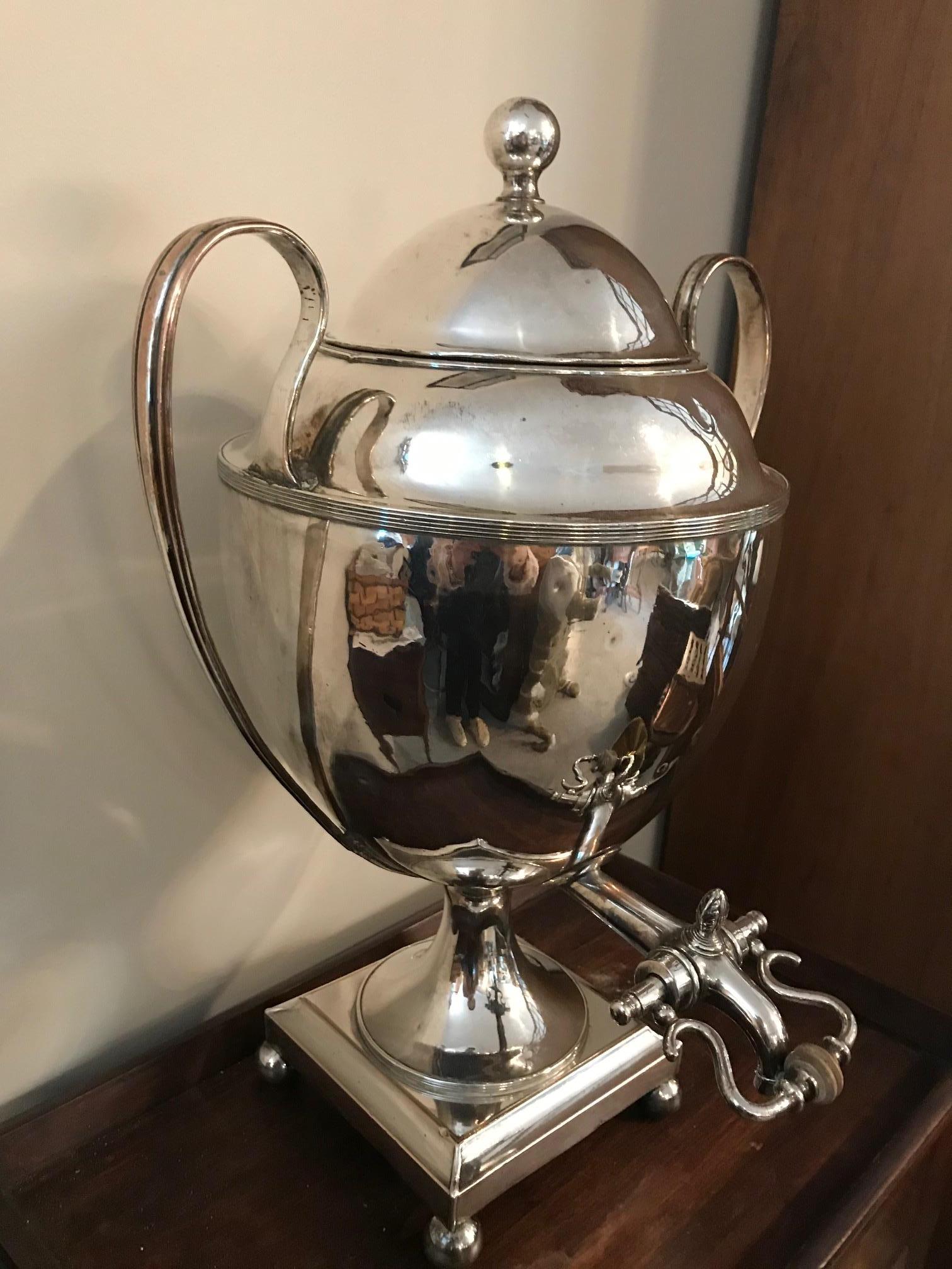 Eartly 20th Century Russian Silver Plated Samovar, 1900s 1