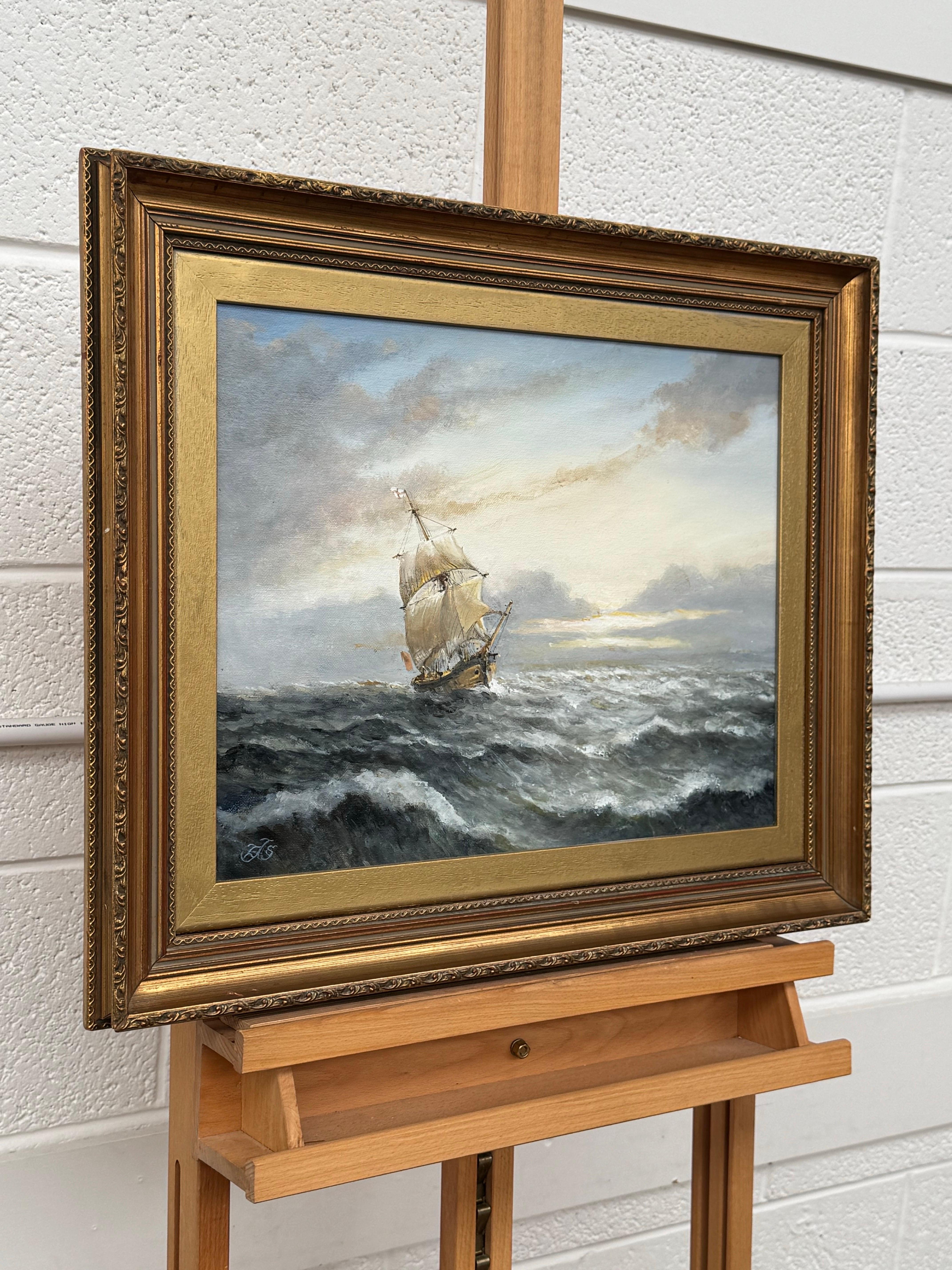 Pintura marítima Barco en el mar - Painting de EAS