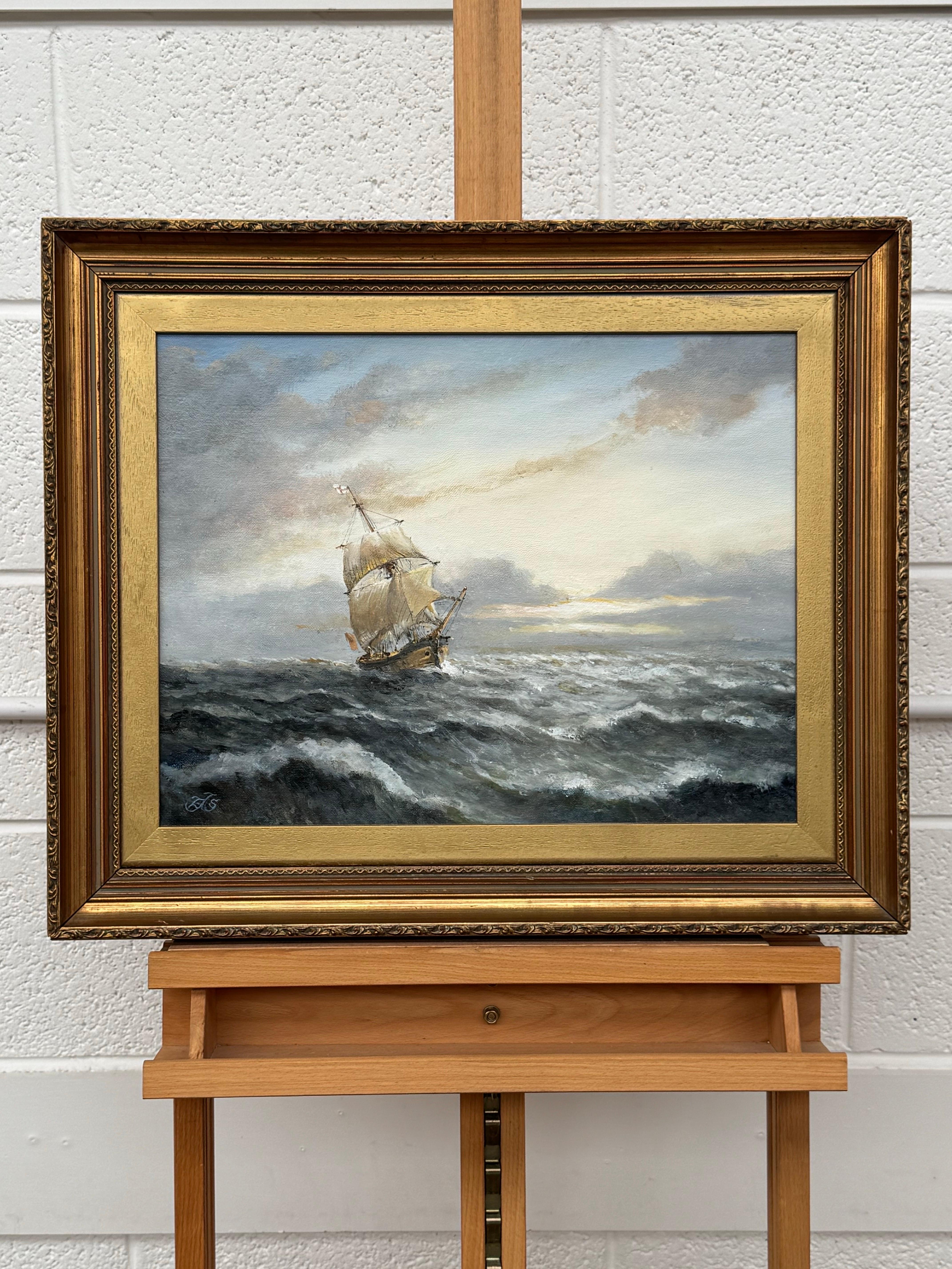 Pintura marítima Barco en el mar - Painting Realista de EAS