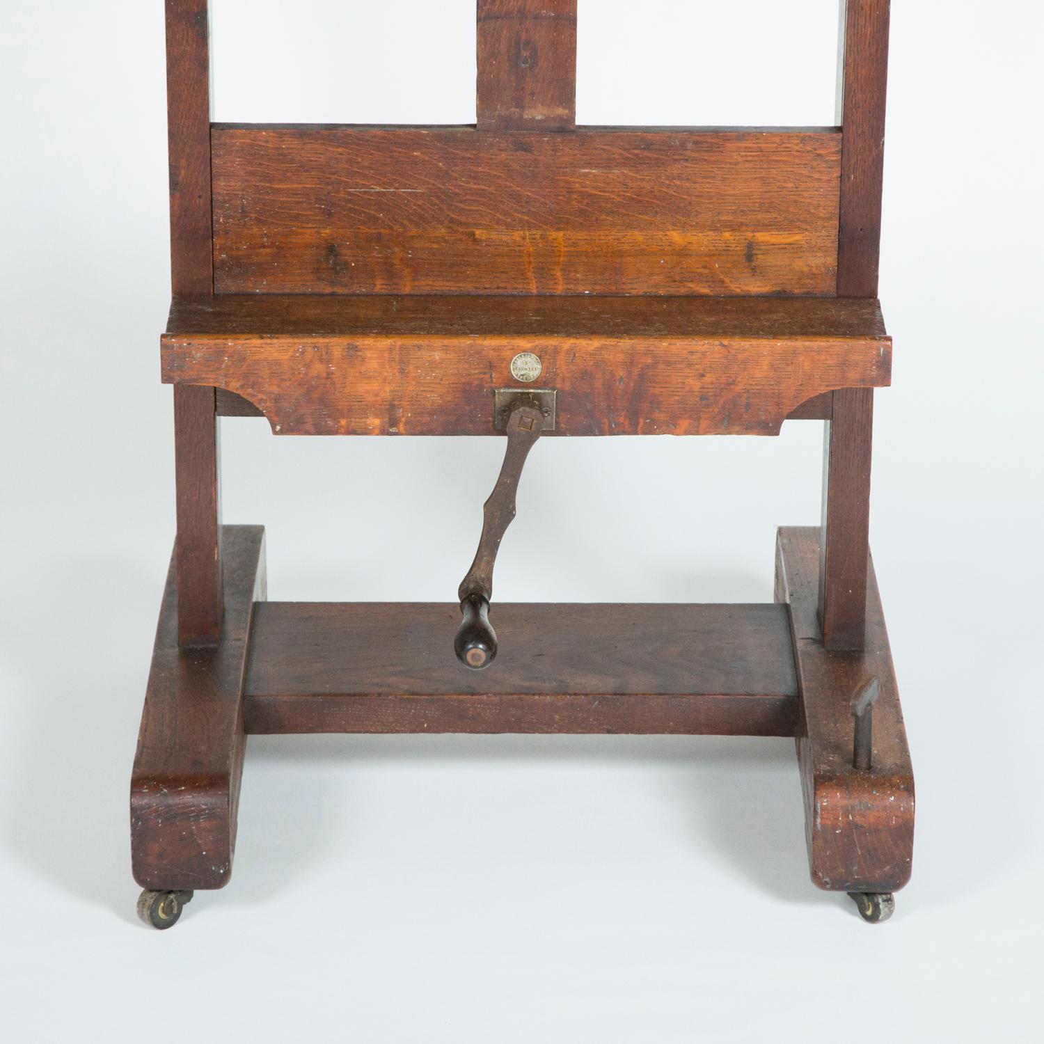 19th Century Easel by Roberson & Co. of Long Acre, London, circa 1890