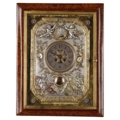 Easel Clock, Signed Elkington & Co, England, Circa 1890