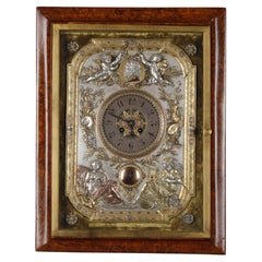 Easel Clock, Signed Elkington & Co, England, Circa 1890