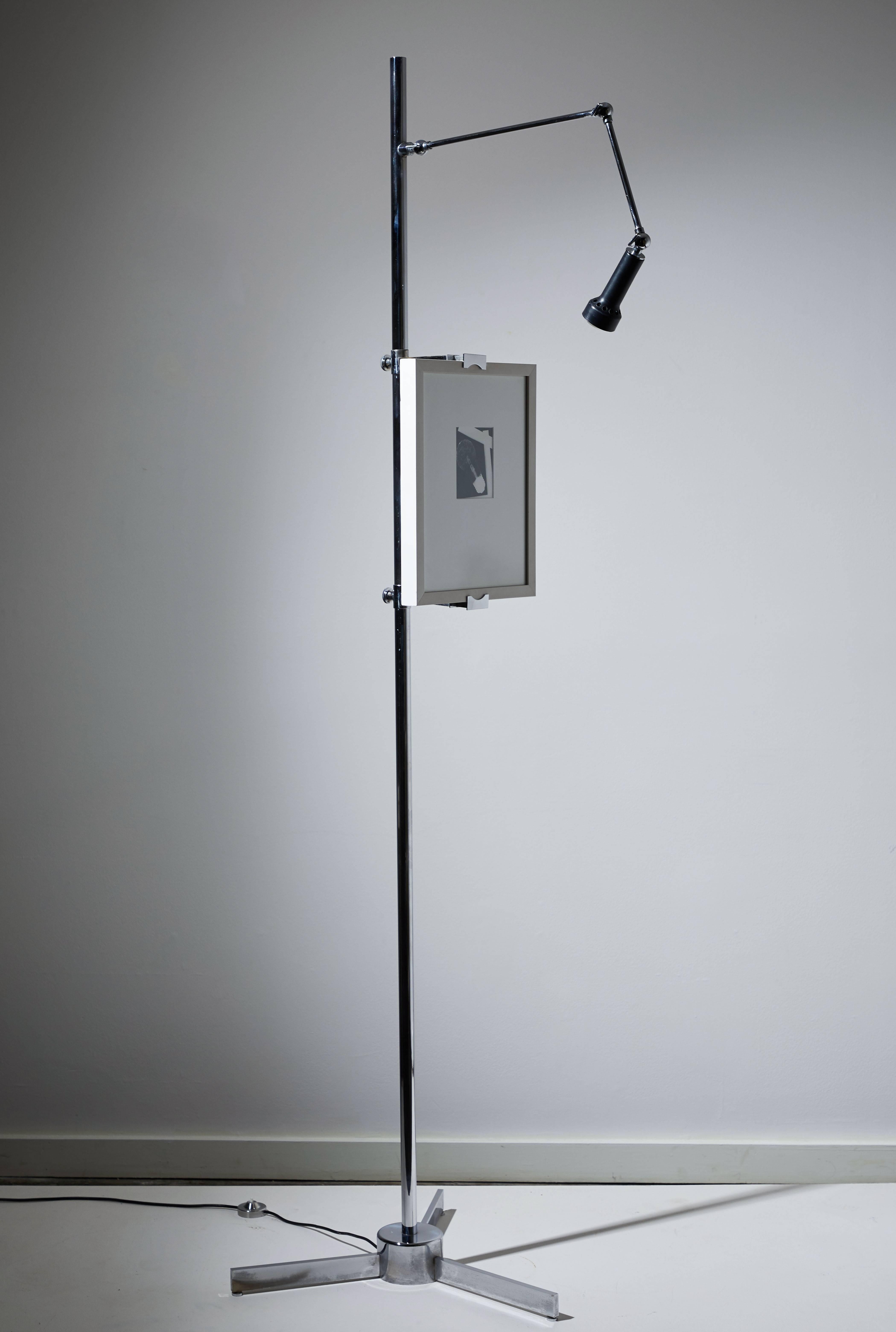 Mid-Century Modern Easel Floor Lamp by Angelo Lelli for Arredoluce