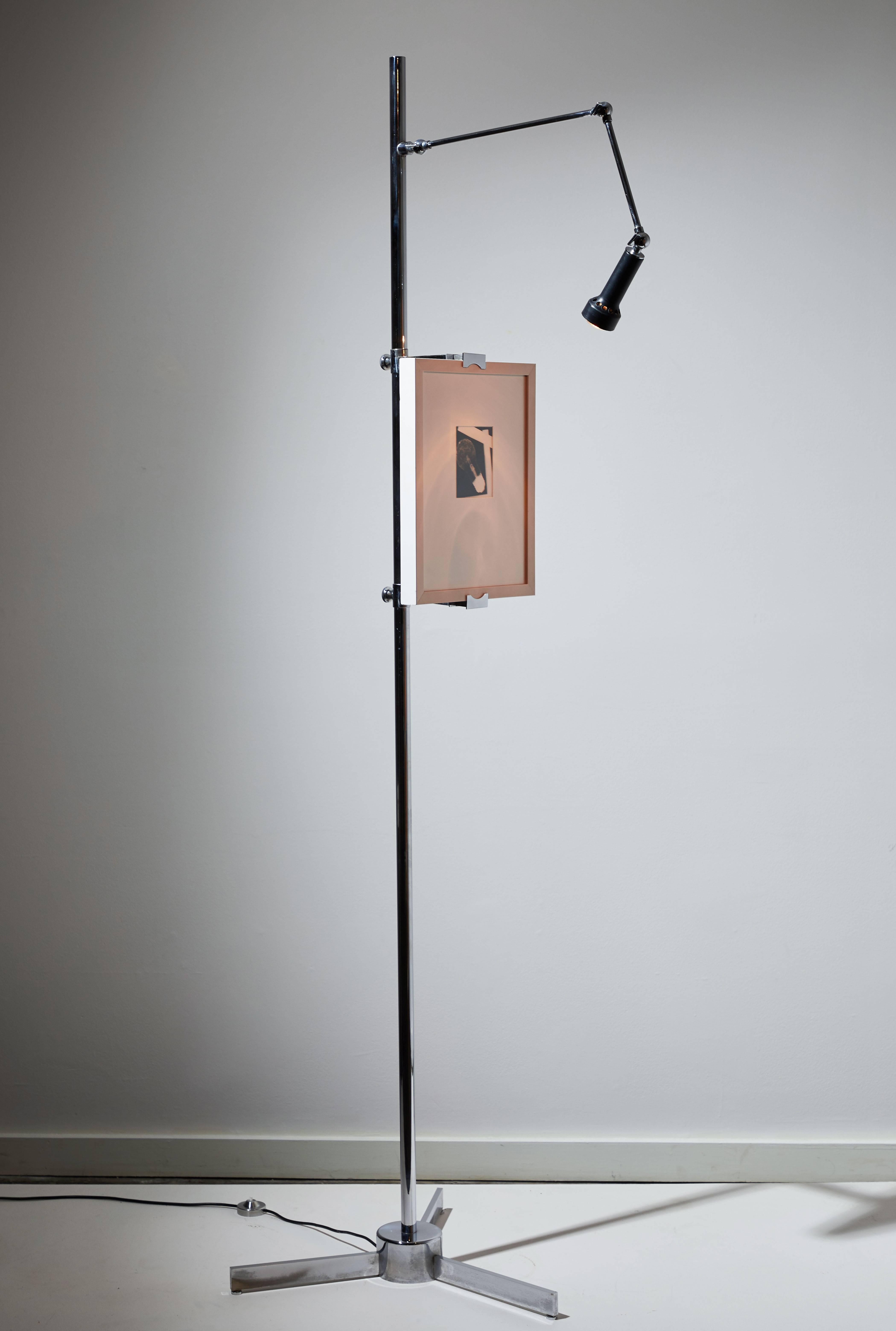 Italian Easel Floor Lamp by Angelo Lelli for Arredoluce