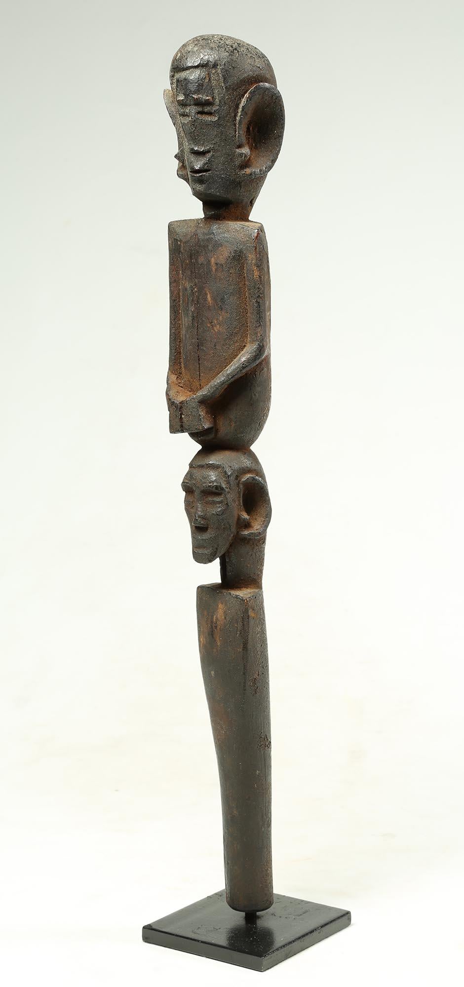 Tribal East African Double Zigua Figure with Large Ears, Early 20th Century, Tanzania