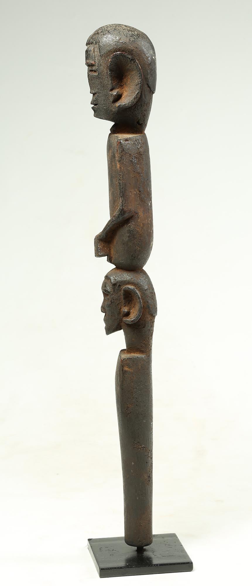 East African Double Zigua Figure with Large Ears, Early 20th Century, Tanzania In Good Condition In Point Richmond, CA